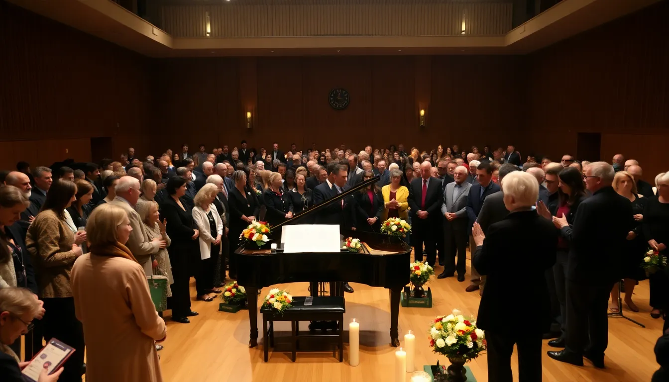 A classroom scene where students engage with Slenczynska's teachings, highlighting her dedication to music education and the transmission of classical traditions