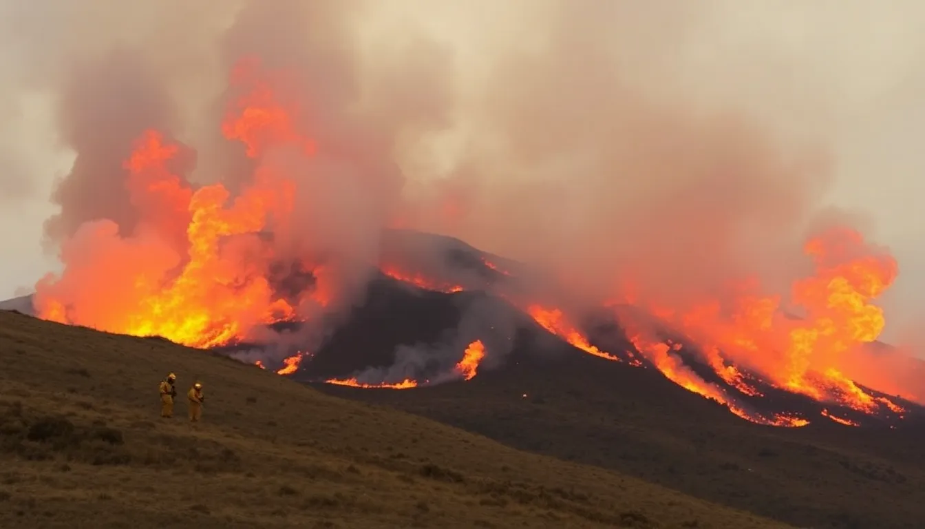 Charred remnants of heather moors, illustrating the devastating impact of wildfires on Scotland's natural ecosystems and the urgent need for effective land management practices
