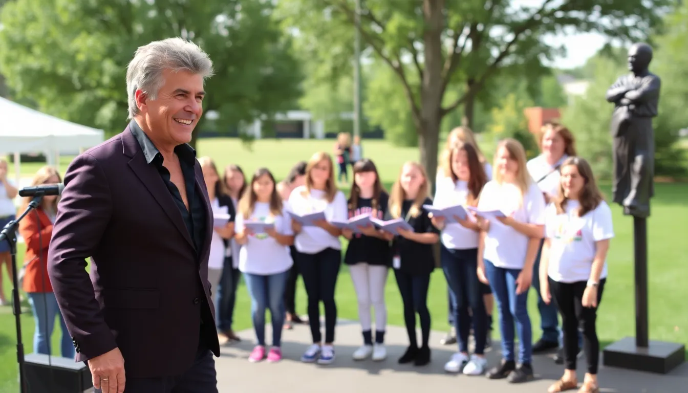 The school choir showcases their vocal talents, captivating the audience with a selection of songs as Simon Cowell watches with admiration