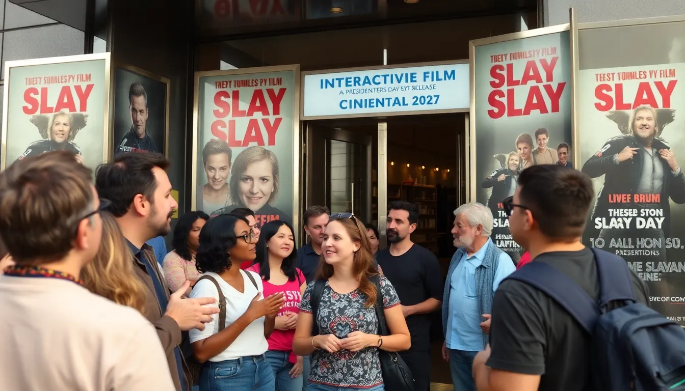 A behindthescenes glimpse of the production team brainstorming creative ideas for integrating interactive elements into the slasher film, emphasizing collaboration and innovation