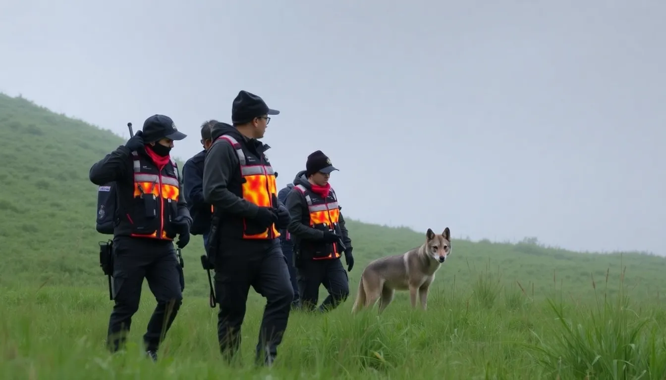 Local authorities coordinate efforts to ensure public safety while monitoring the situation surrounding the escaped wolf in the urban area