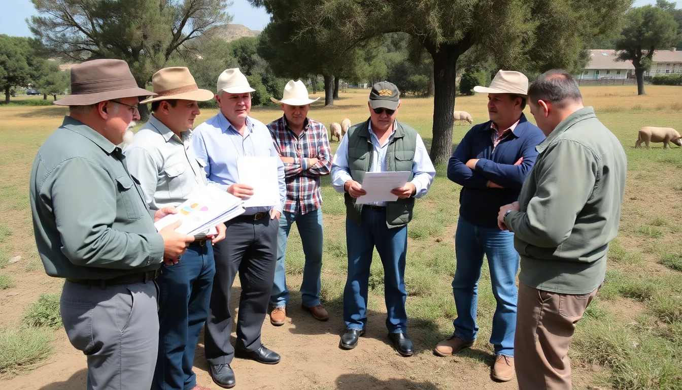 Farmers in Spain gather to discuss the impact of African swine fever on the pork industry, highlighting concerns over declining exports and the need for enhanced biosecurity measures.