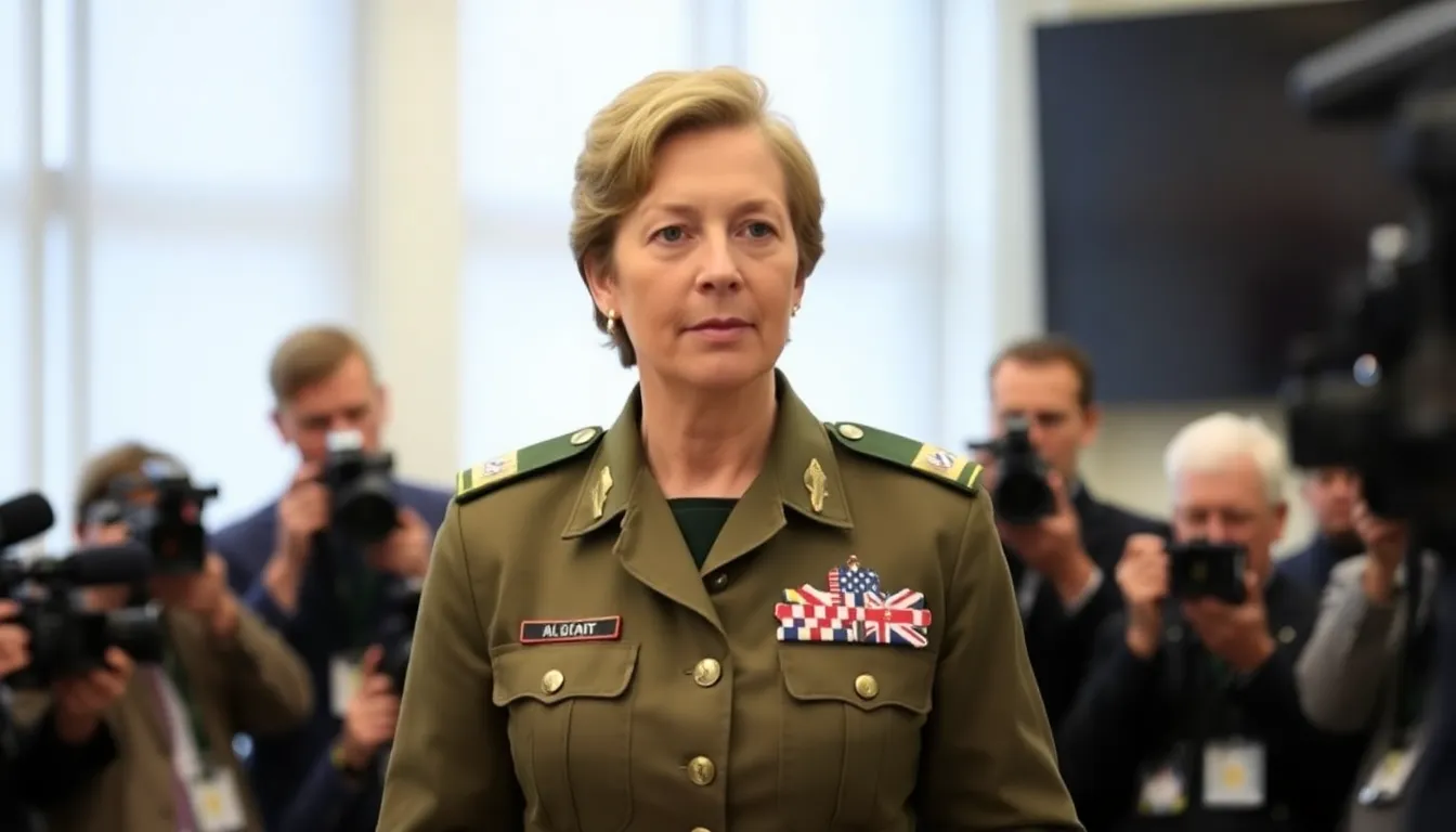 Women in military uniforms gather together, embodying the spirit of empowerment and inspiration sparked by Susan Coyle's groundbreaking appointment