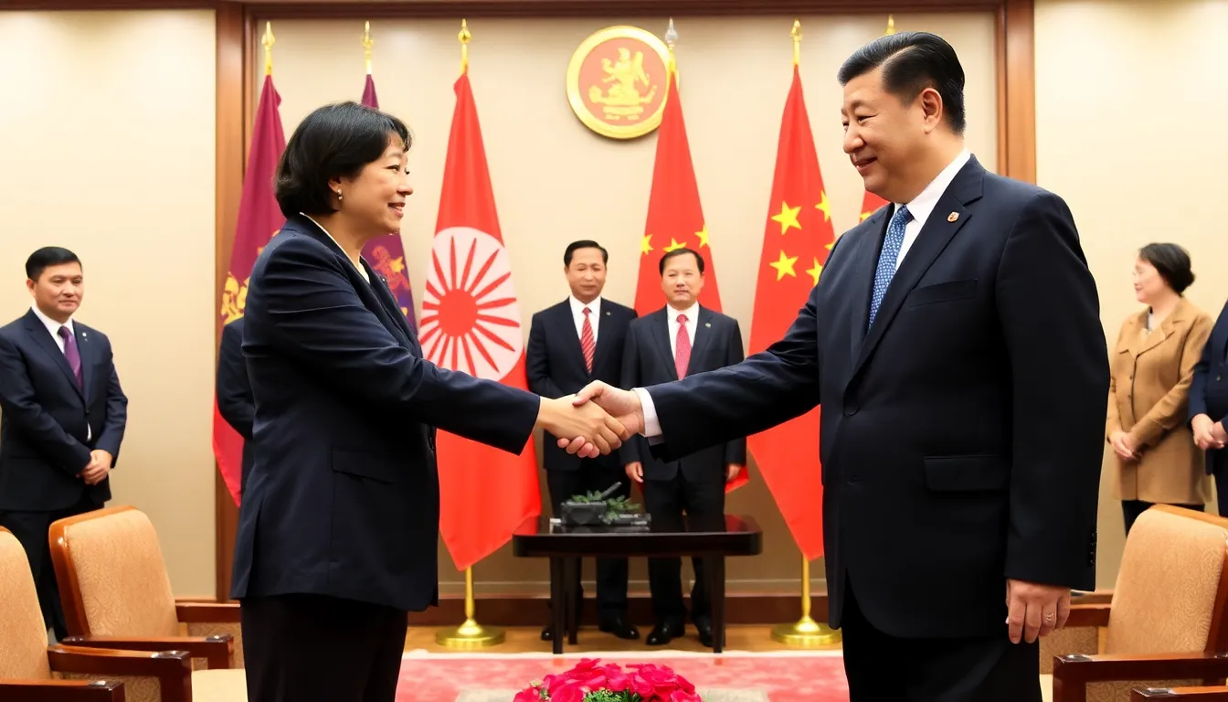 Taiwan's opposition leader Lai Chingte shakes hands with Chinese President Xi Jinping during their historic meeting in Beijing, signaling a potential shift in crossstrait relations.