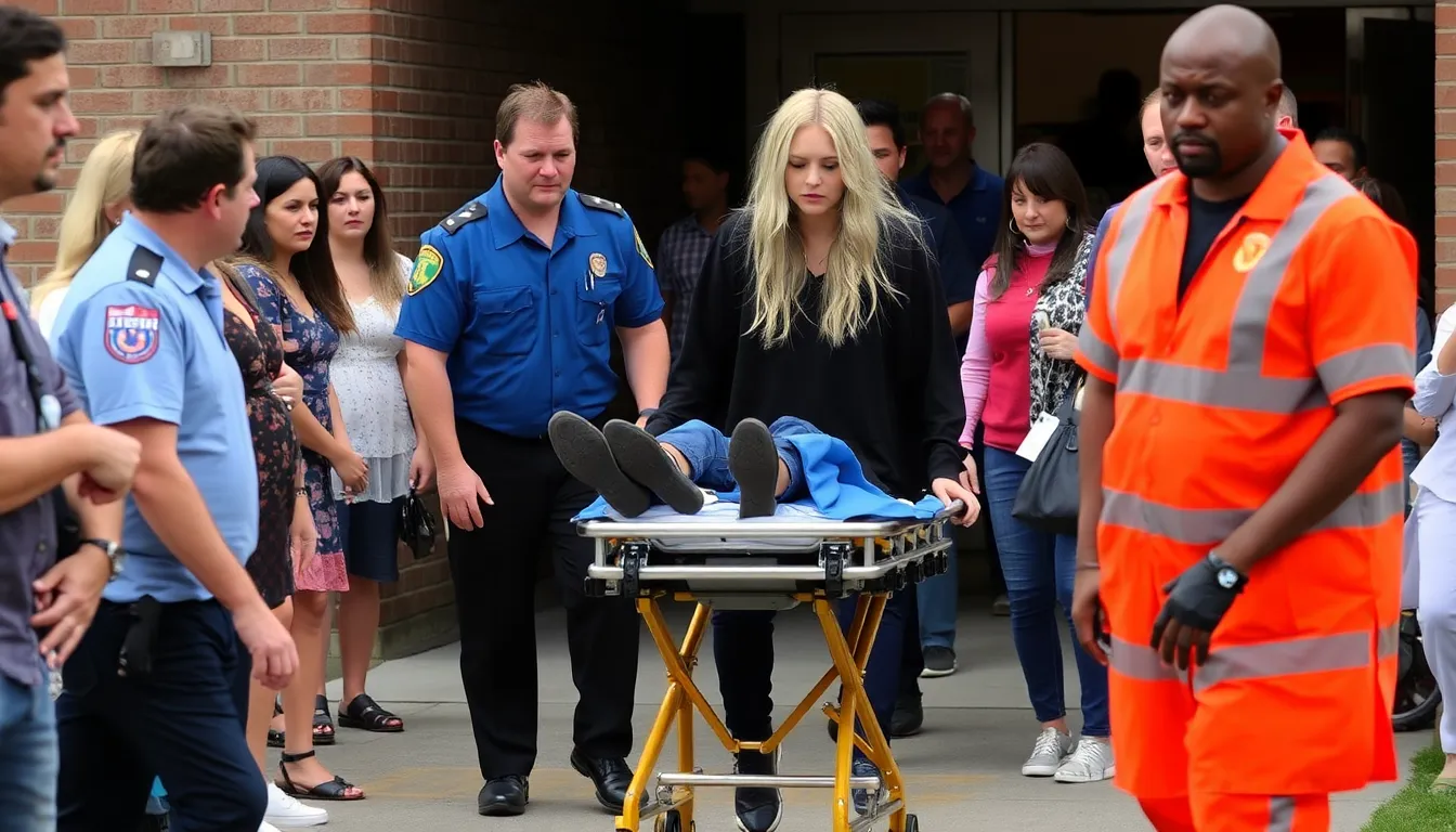 A closeup of Taylor Momsen looking concerned as she discusses her recent spider bite with medical staff, highlighting the seriousness of her condition