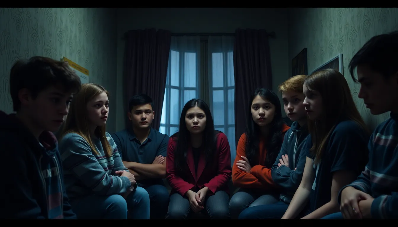 A scene depicting young activists passionately engaging in discussions about gender equality and personal freedom, inspired by the themes of 'The Testaments.'