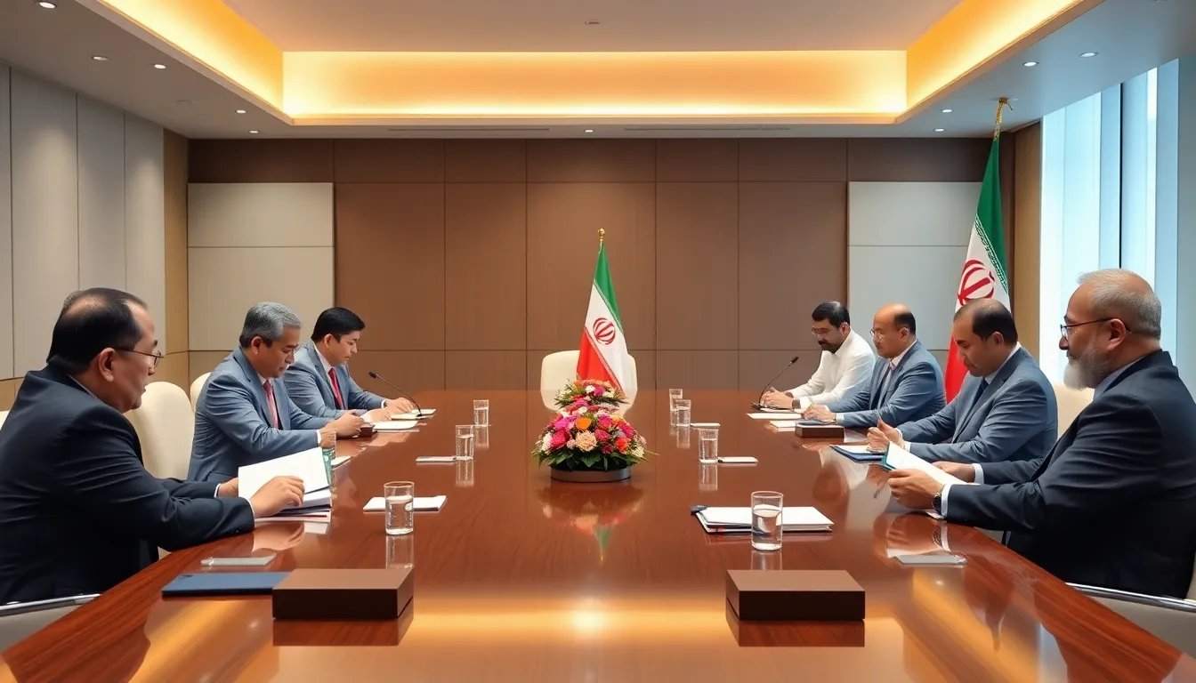 Asian leaders engage in discussions with Iranian officials as they finalize trade agreements that bypass U.S. sanctions amid rising tensions over the Iran nuclear deal.