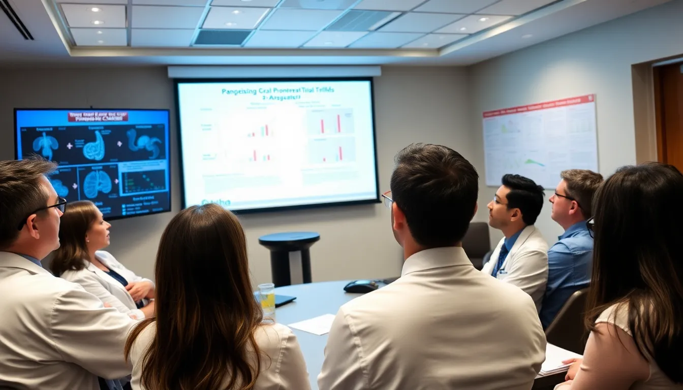 Researchers and medical professionals gather at a conference to discuss promising results from clinical trials of two experimental drugs aimed at improving treatment outcomes for pancreatic cancer patients.