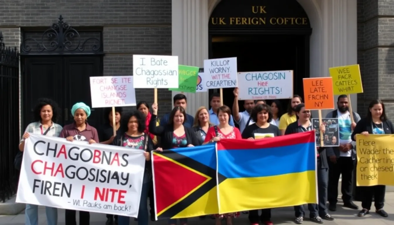 A meeting between U.K. government officials and human rights organizations discussing the future of the Chagos Islands
