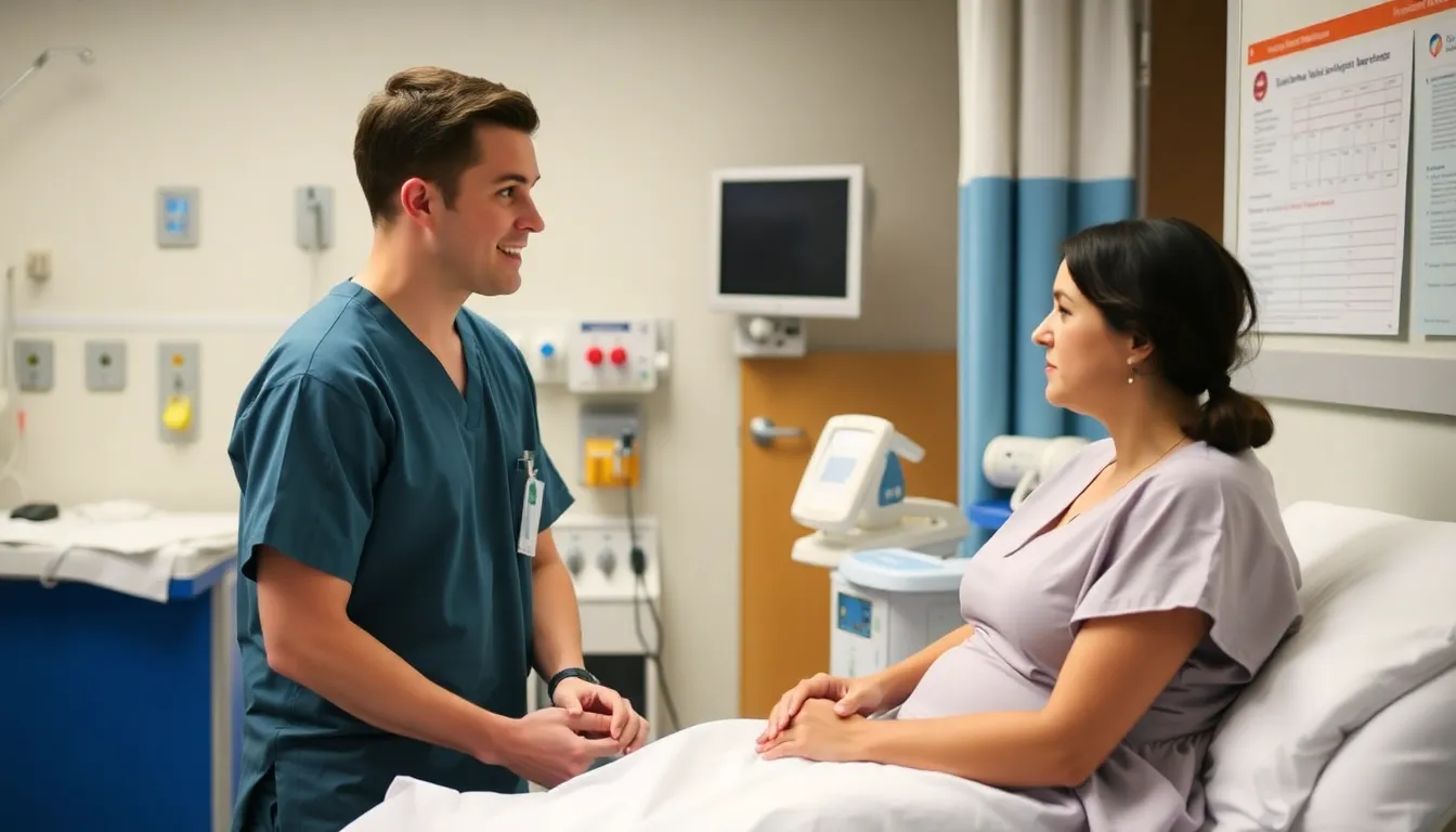 A healthcare professional discusses the challenges facing the UK's transplant system with a concerned patient in a hospital setting.