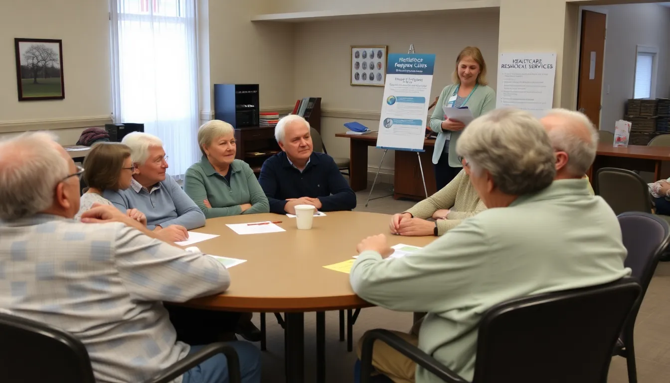 A community volunteer delivers meals to a senior citizen's home, illustrating the efforts made to support isolated older adults
