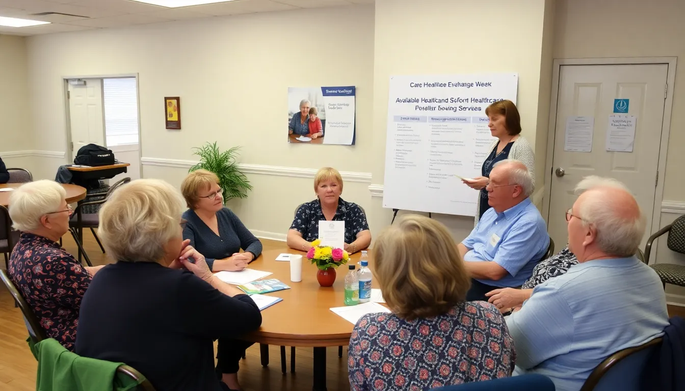 A group of older adults participates in a social engagement program, showcasing the importance of community connections for their wellbeing