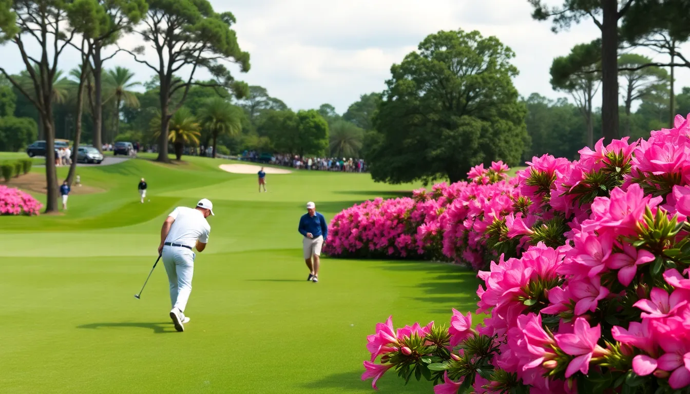 The bustling atmosphere of fans and media at the Masters highlights the excitement surrounding the tournament and its significant prize money