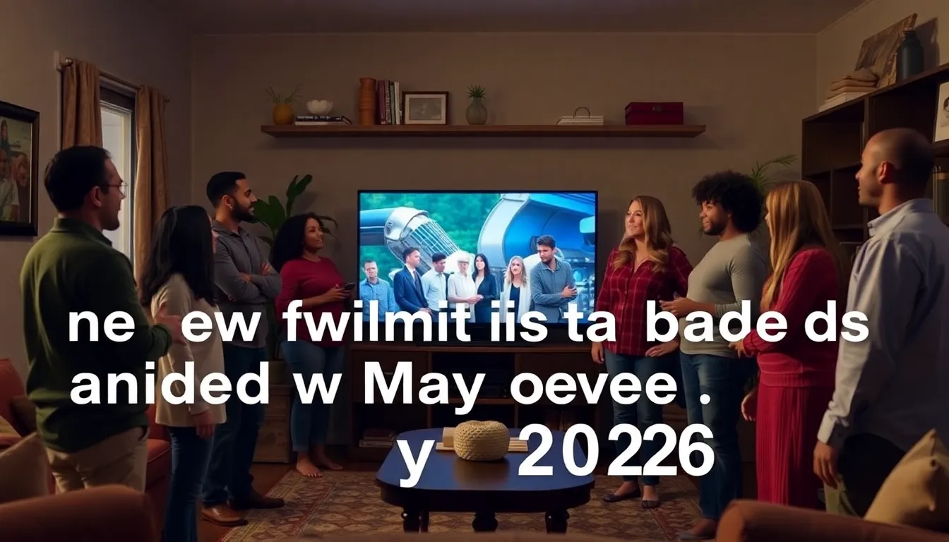 A family gathered around a television, excitedly exploring Tubi's vast library of free streaming content tailored for all ages
