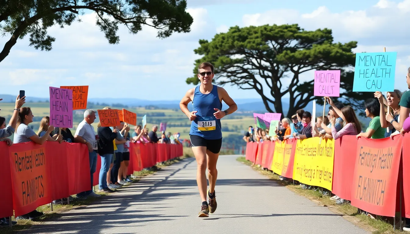 A diverse group of participants at a marathon event, reflecting the growing accessibility and popularity of endurance sports across different demographics