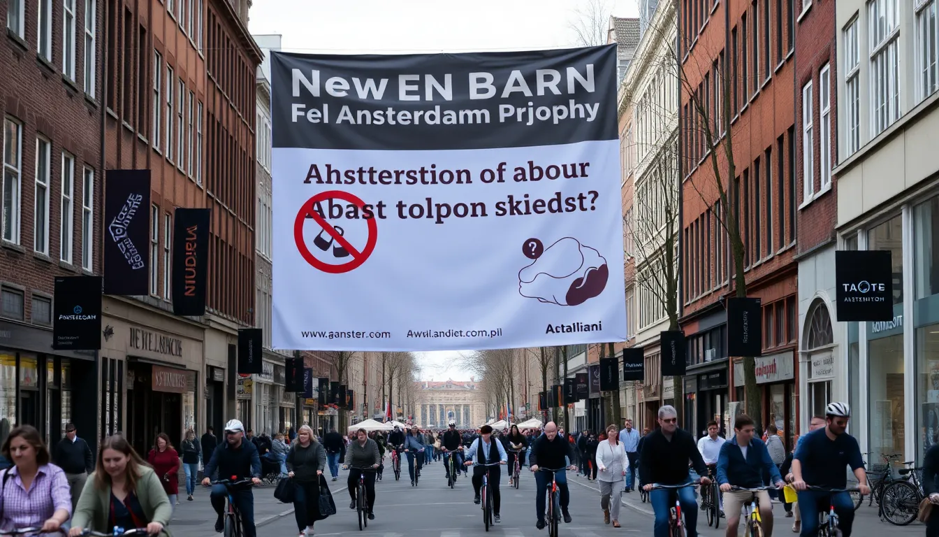 Activists from local environmental organizations rallying in support of the ban on fossil fuel and meat advertisements, emphasizing public demand for responsible urban living