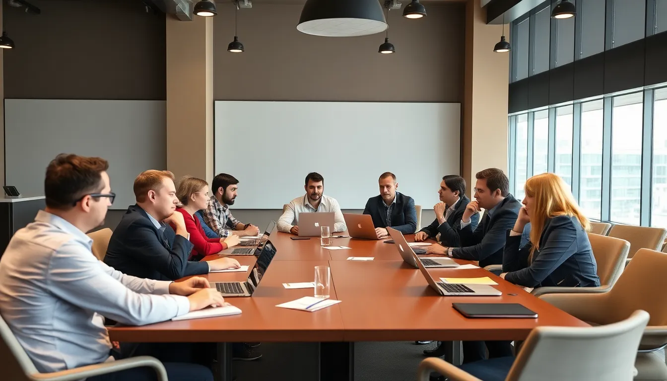 A group of tech investors gathers at a conference, discussing the intersection of technology and politics while highlighting the importance of political engagement in shaping future industry regulations.