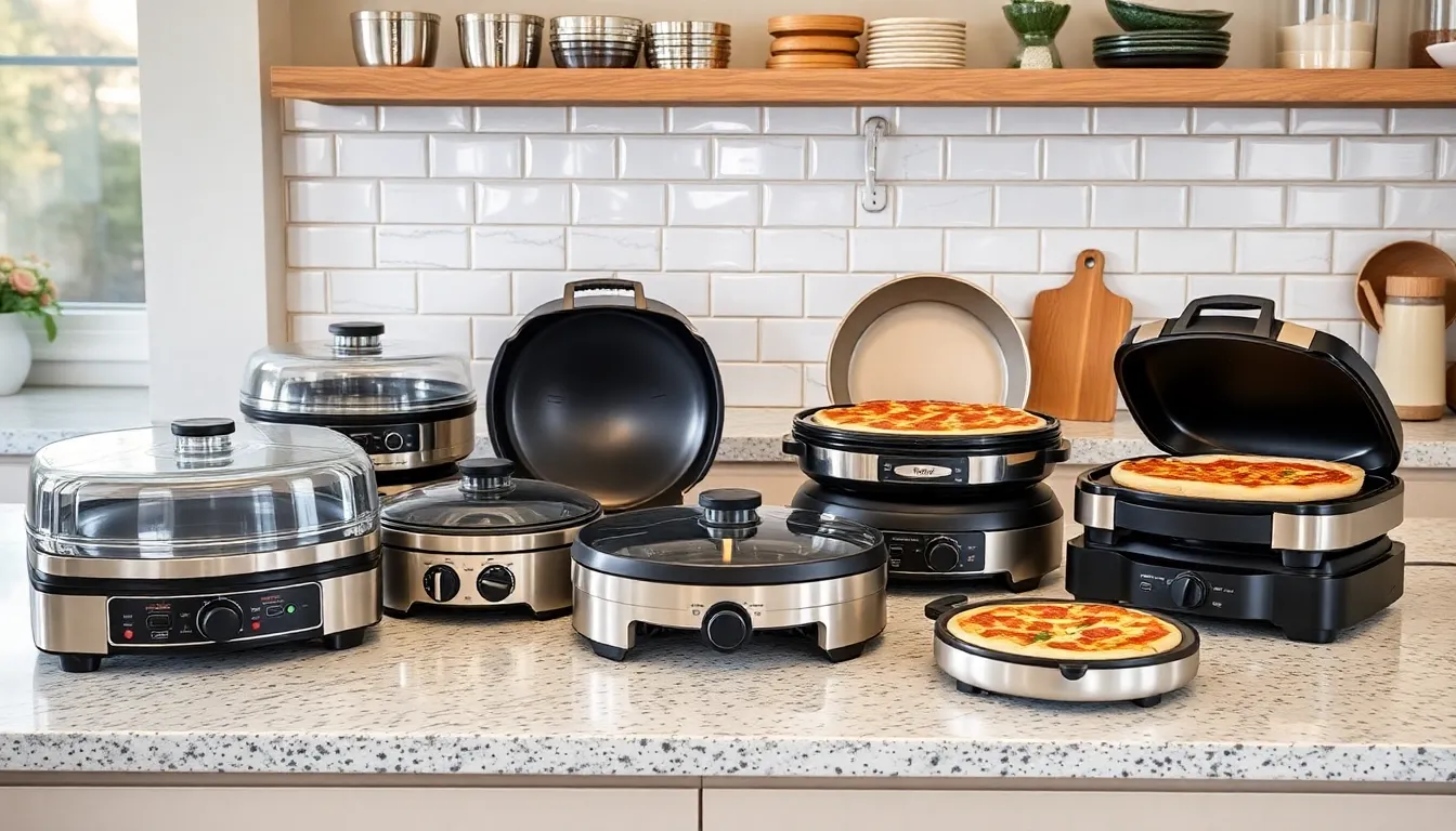 A sidebyside comparison of various pizza makers, emphasizing the different price points and features that influence consumer choices in the market