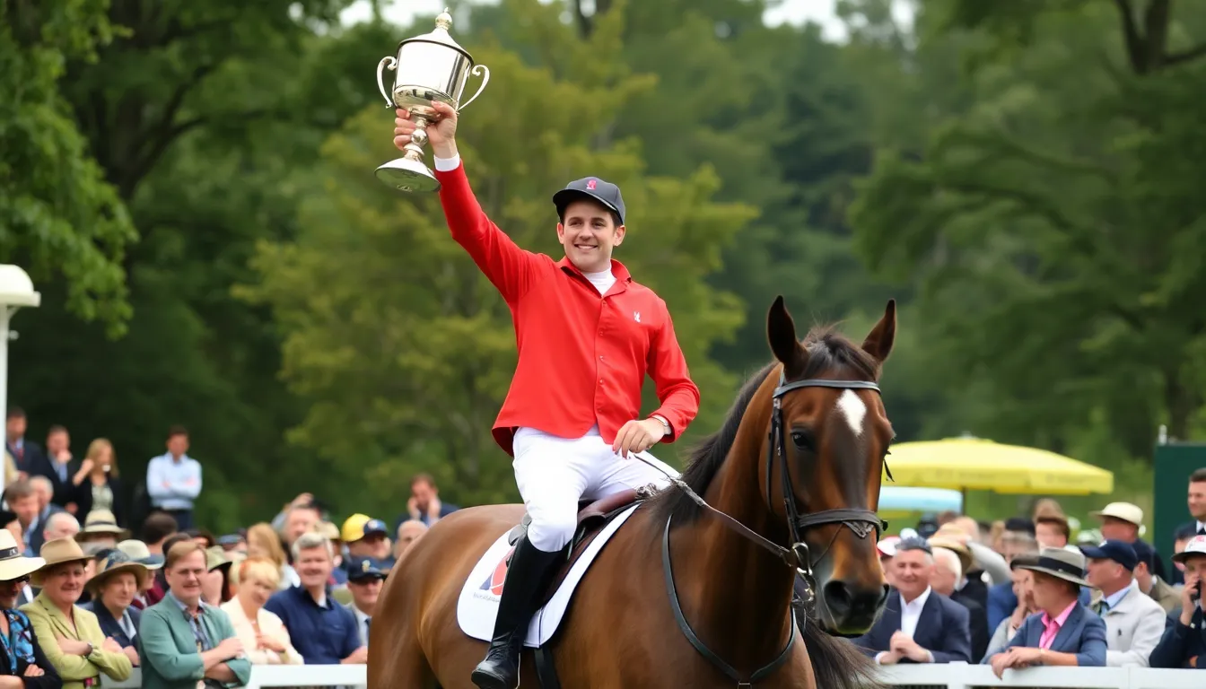 Equestrian enthusiasts gather around the arena, reflecting the vibrant community atmosphere at the Badminton Horse Trials, where spectators celebrate the sport's rich heritage