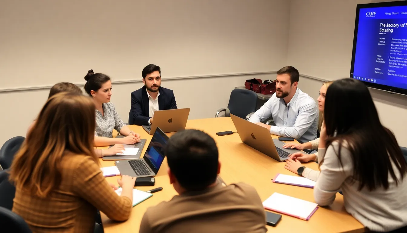 Students and educators gather in a classroom, discussing the implications of the recent Canvas data breach that has raised concerns about cybersecurity in educational institutions.