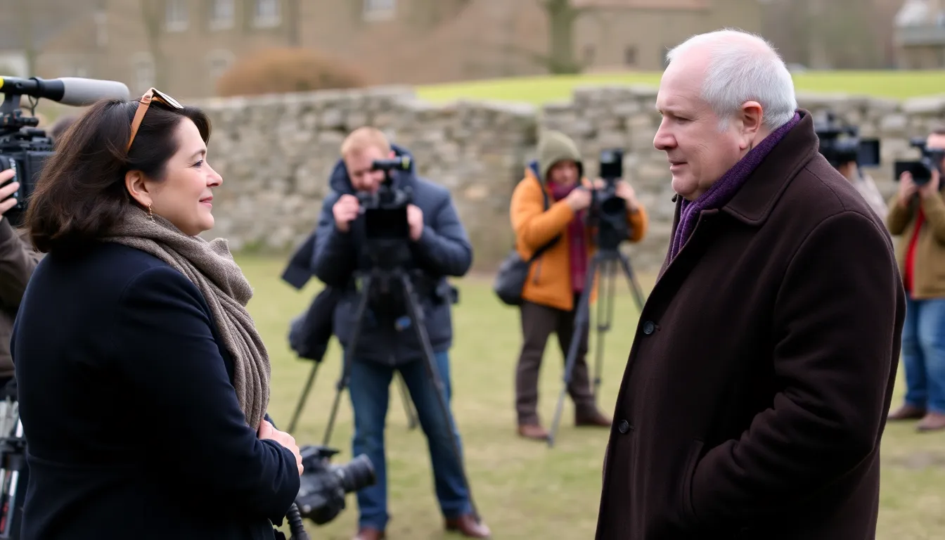 A scenic backdrop reflects the picturesque landscapes of Wales, evoking the essence of Dylan Thomas's poetic inspiration
