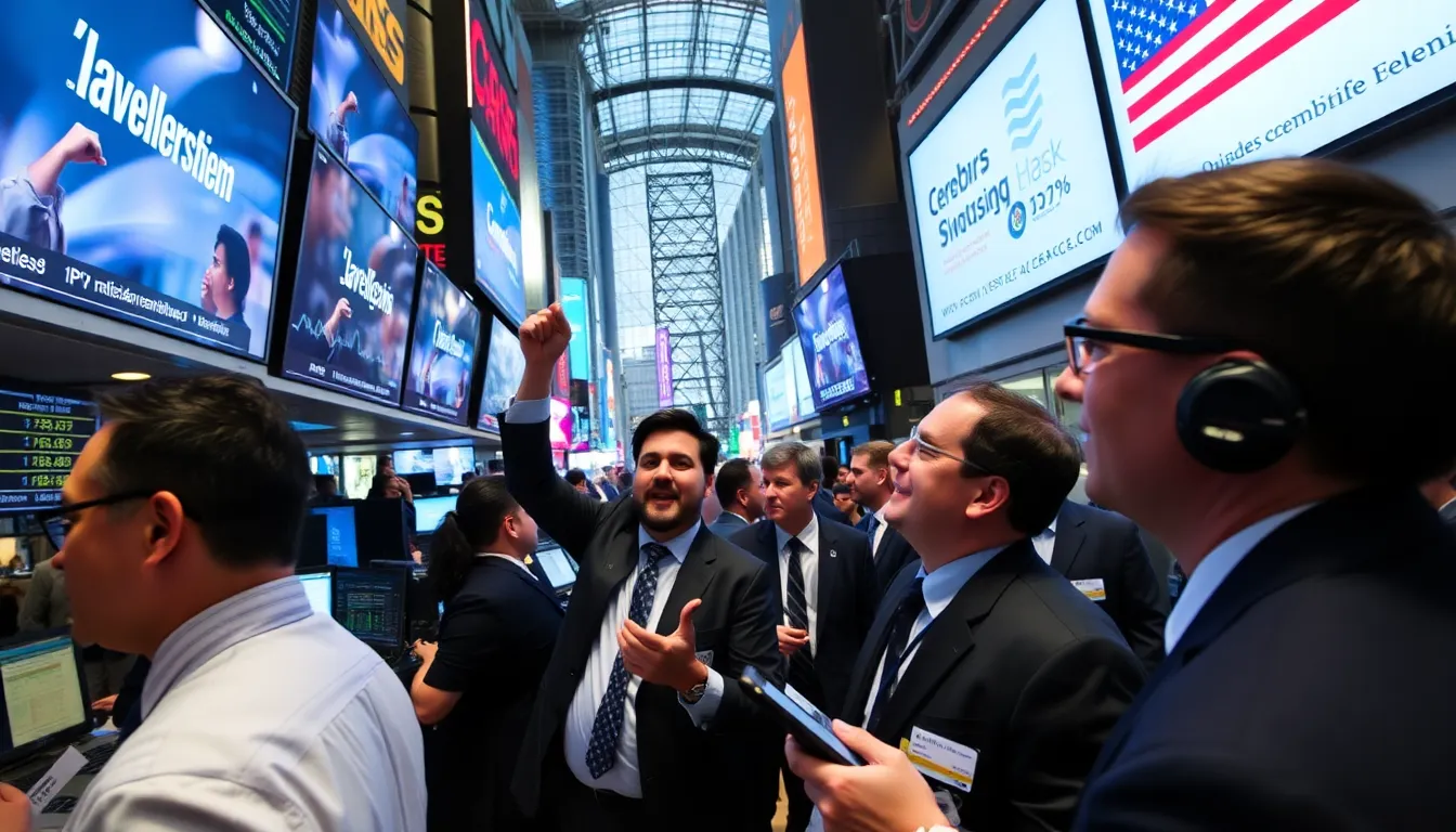 An infographic illustrating the trends in tech IPOs and the rise of AI companies, emphasizing the growing demand for advanced computing solutions