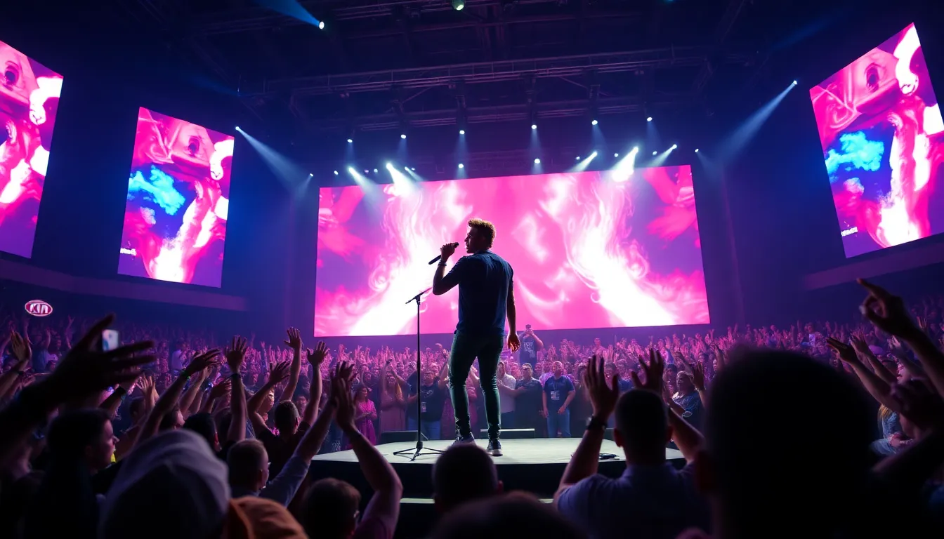 Charlie Puth captivates a lively audience at the Kia Forum in Inglewood, California, during his largest Los Angeles concert, with fans enthusiastically singing along to his popular hits.