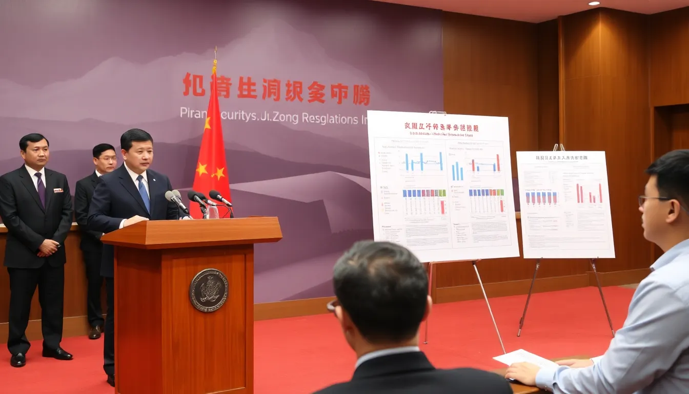 A group of officials announces the new ban on drone sales in Beijing during a press conference, highlighting security concerns and the need for regulation in urban areas.