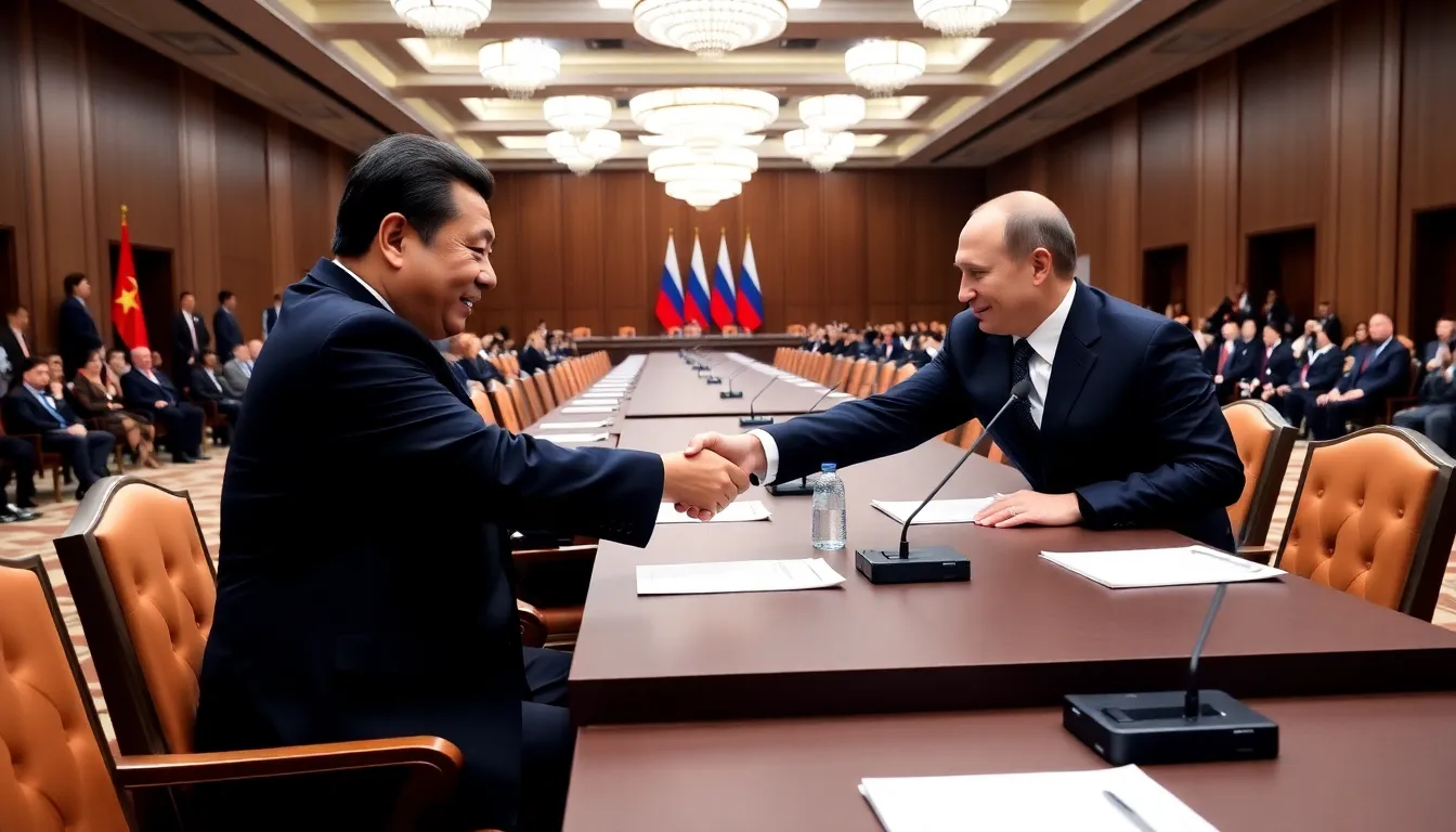 A map illustrating the significant increase in bilateral trade between China and Russia, reflecting their growing economic interdependence in 2023