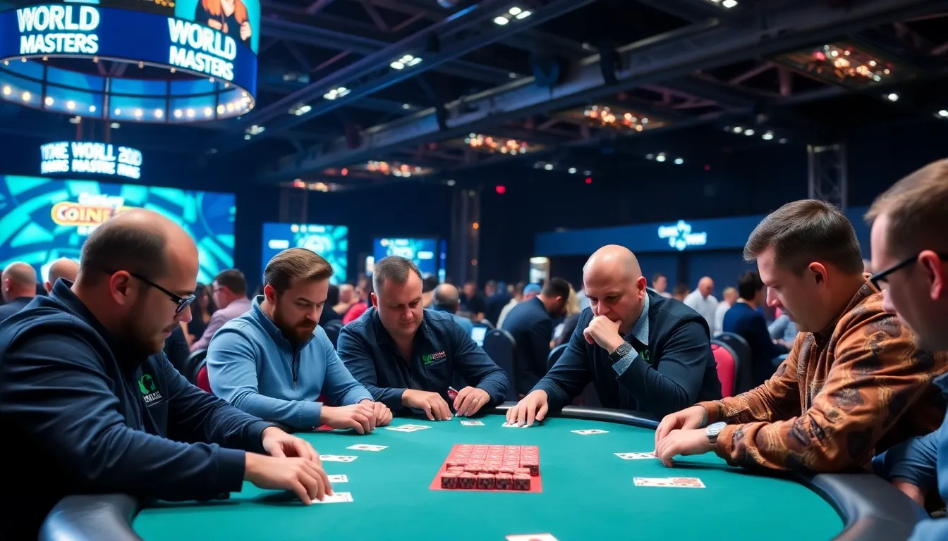 A closeup view of players engaged in intense gameplay, demonstrating the integration of blockchain technology for transparency and security in the online poker experience