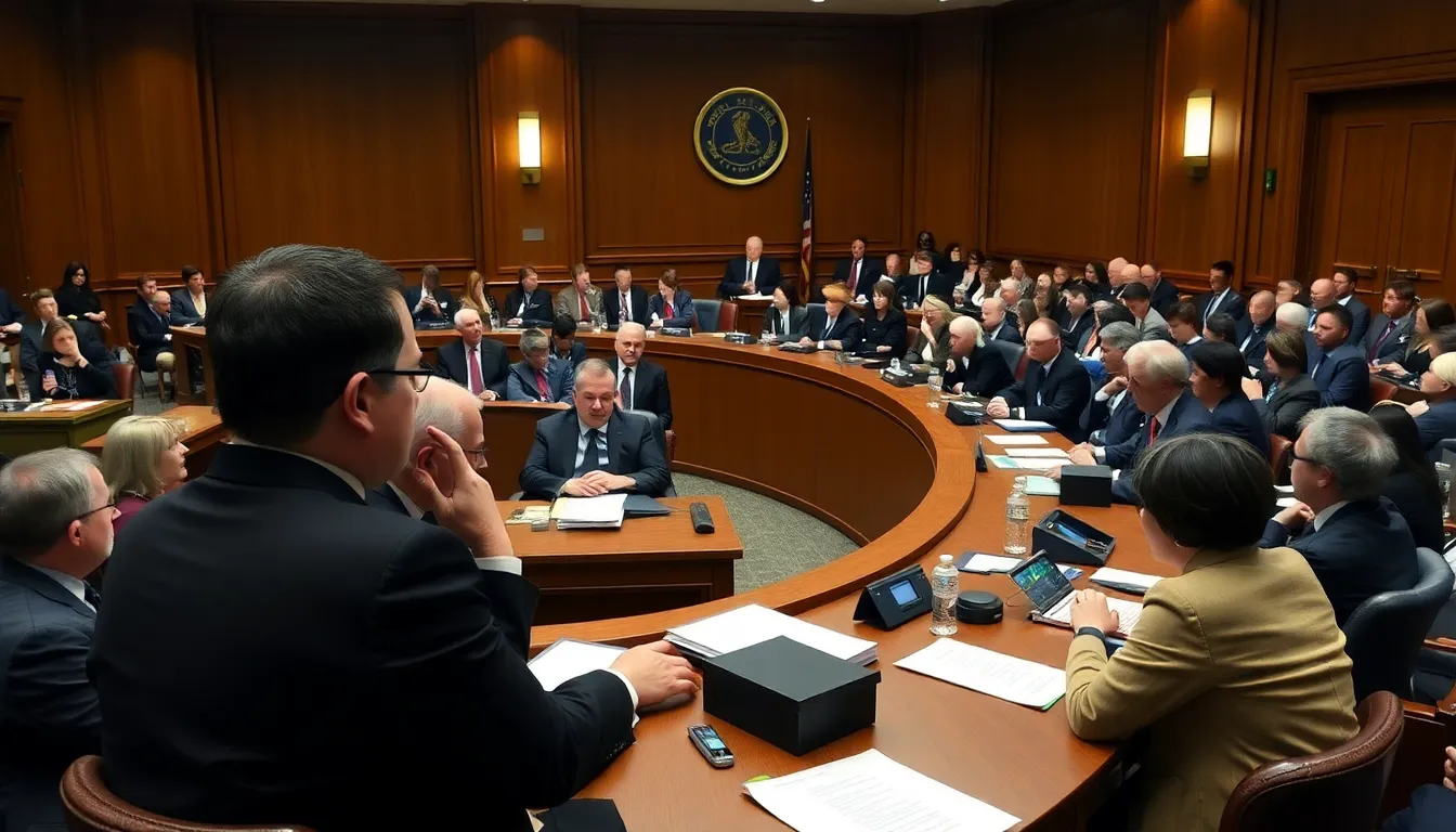 A group of key witnesses, including former OpenAI executives, preparing to share their testimonies during the trial proceedings