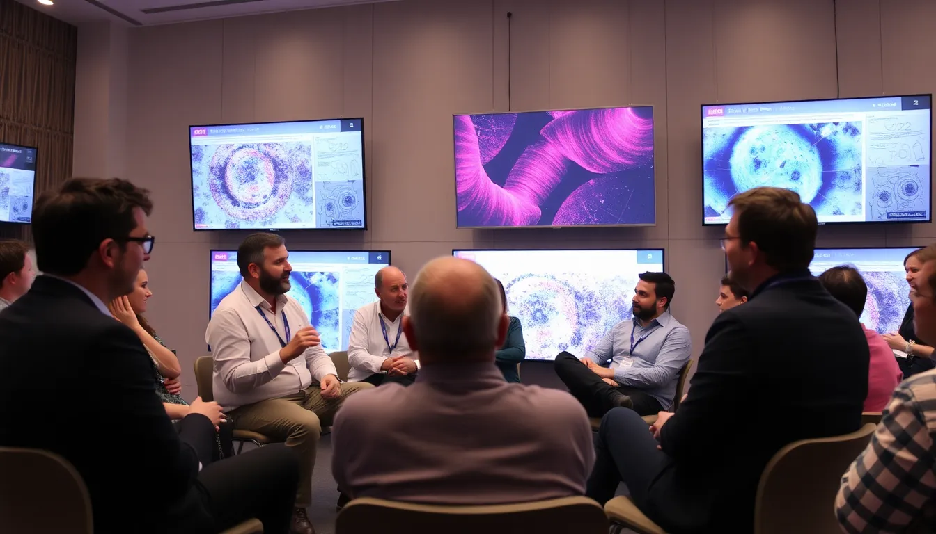 A vibrant classroom setting where students are actively participating in a sciencerelated discussion, reflecting the impact of programs like BBC Inside Science on education