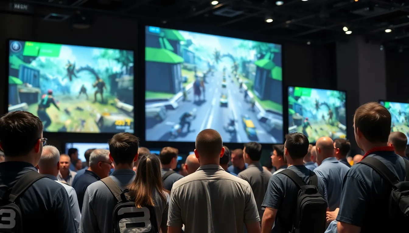 A vibrant indie game development studio team brainstorming ideas, emphasizing their focus on creating unique mechanics that prioritize game feel and player engagement