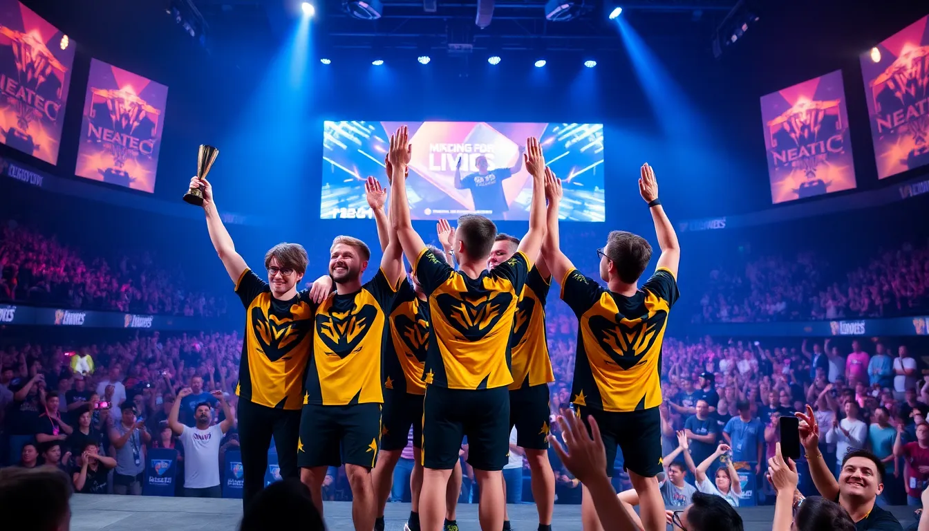 The vibrant atmosphere of the LEC Spring playoffs, where teams compete fiercely for a chance at championship glory and international tournament qualification
