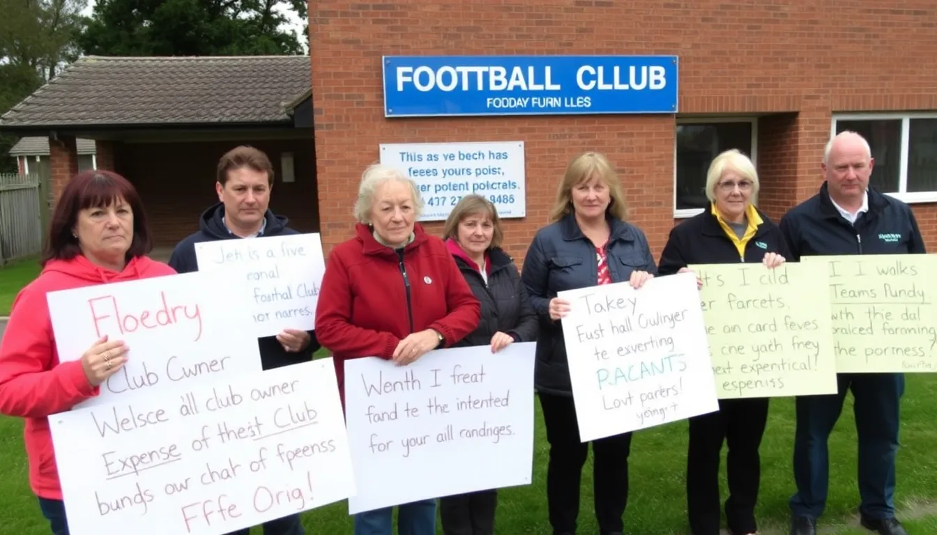 A group of young athletes training on the field, highlighting the impact of the recent financial allegations on their sporting opportunities