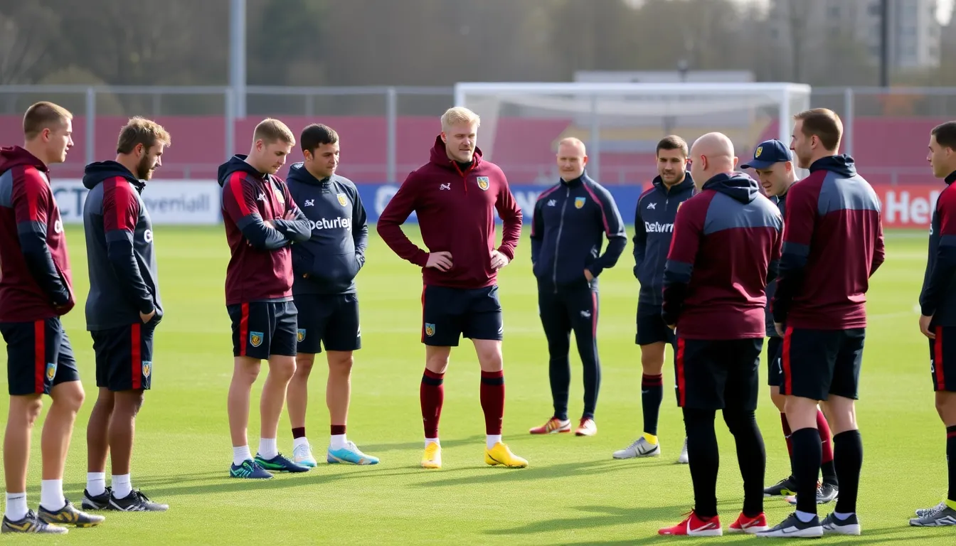 Fans gathered outside the stadium, showcasing a mix of emotions regarding the recent managerial changes at Burnley Football Club