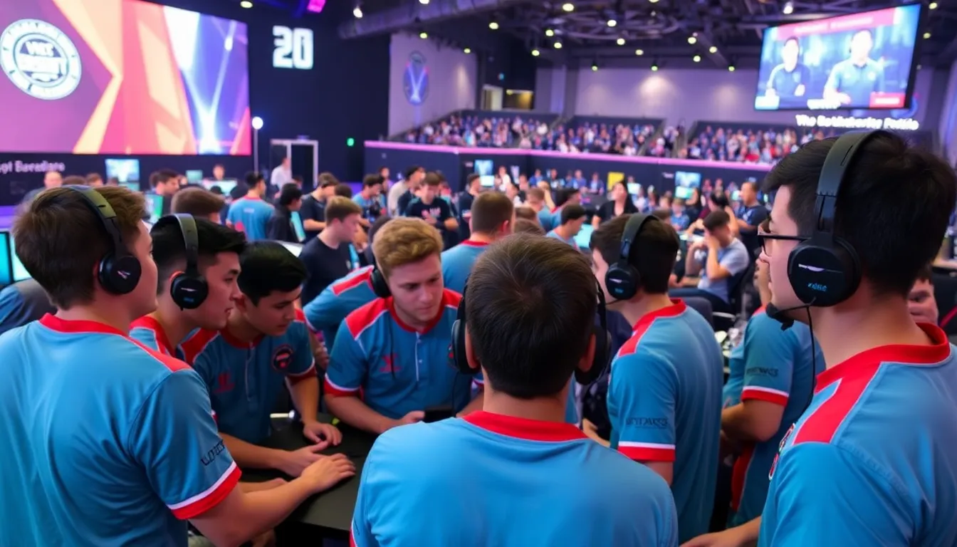 Players from various teams celebrate their achievements at a local esports event, embodying the vibrant gaming culture of Oceania