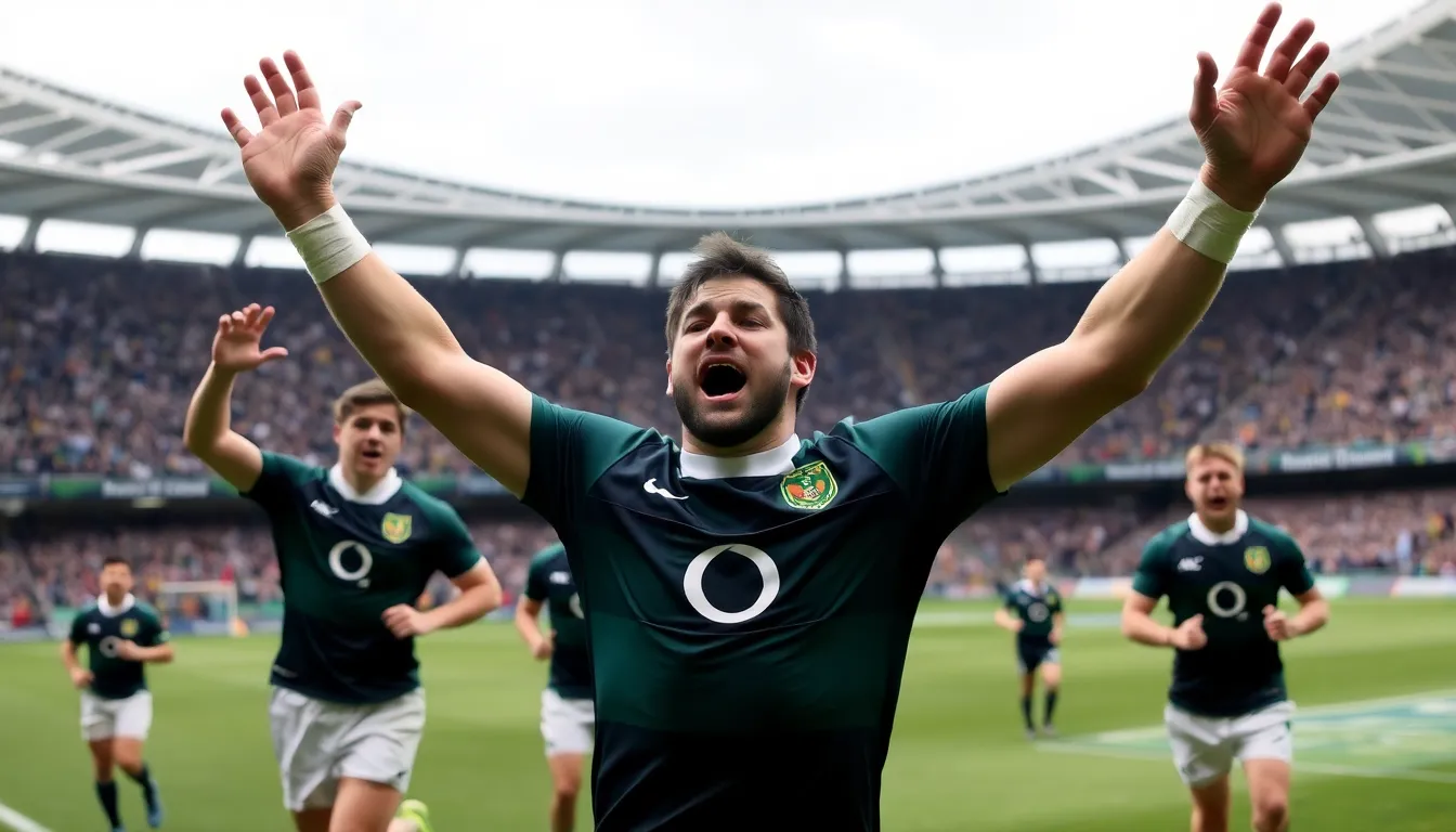 Fans cheering passionately in the stands, embodying the excitement and anticipation surrounding the upcoming match