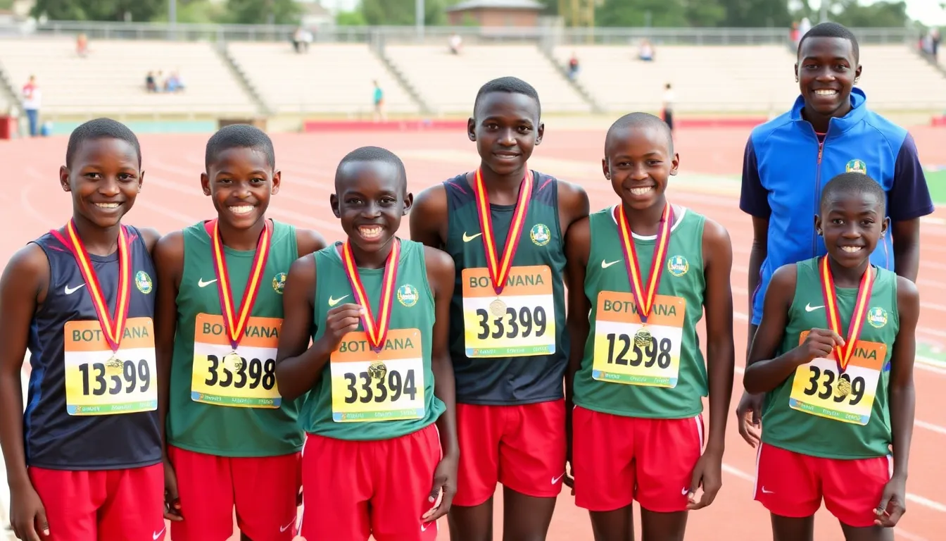 A group of local businesses collaborating to support upcoming athletics events, reflecting the economic impact of Botswana's rising prominence in sprinting