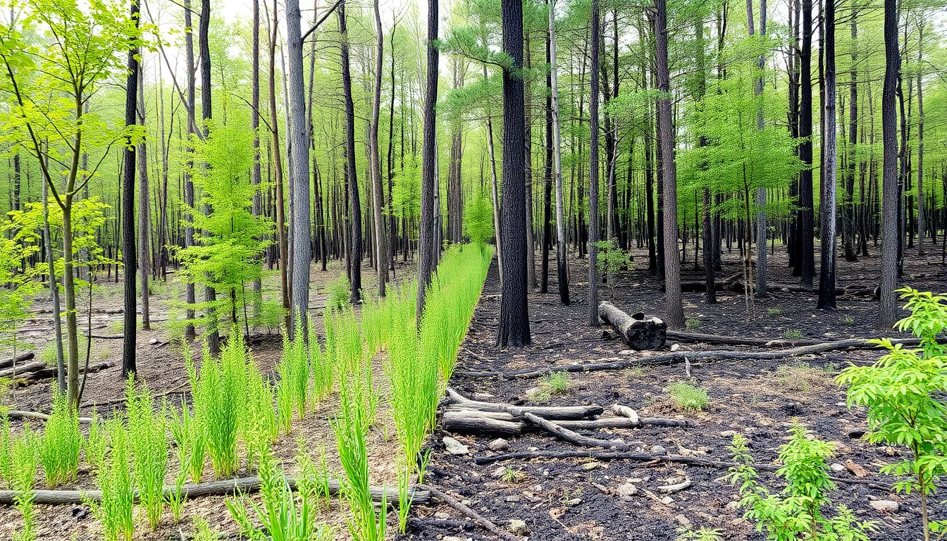 Satellite imagery illustrating the effects of wildfires in Indonesia, emphasizing the impact of climate events on forest ecosystems