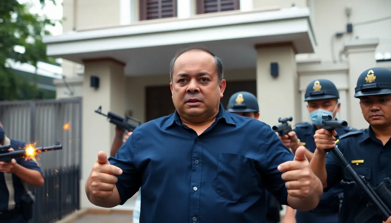 Supporters of the senator engage in a violent confrontation with authorities, highlighting the chaos surrounding the attempted arrest