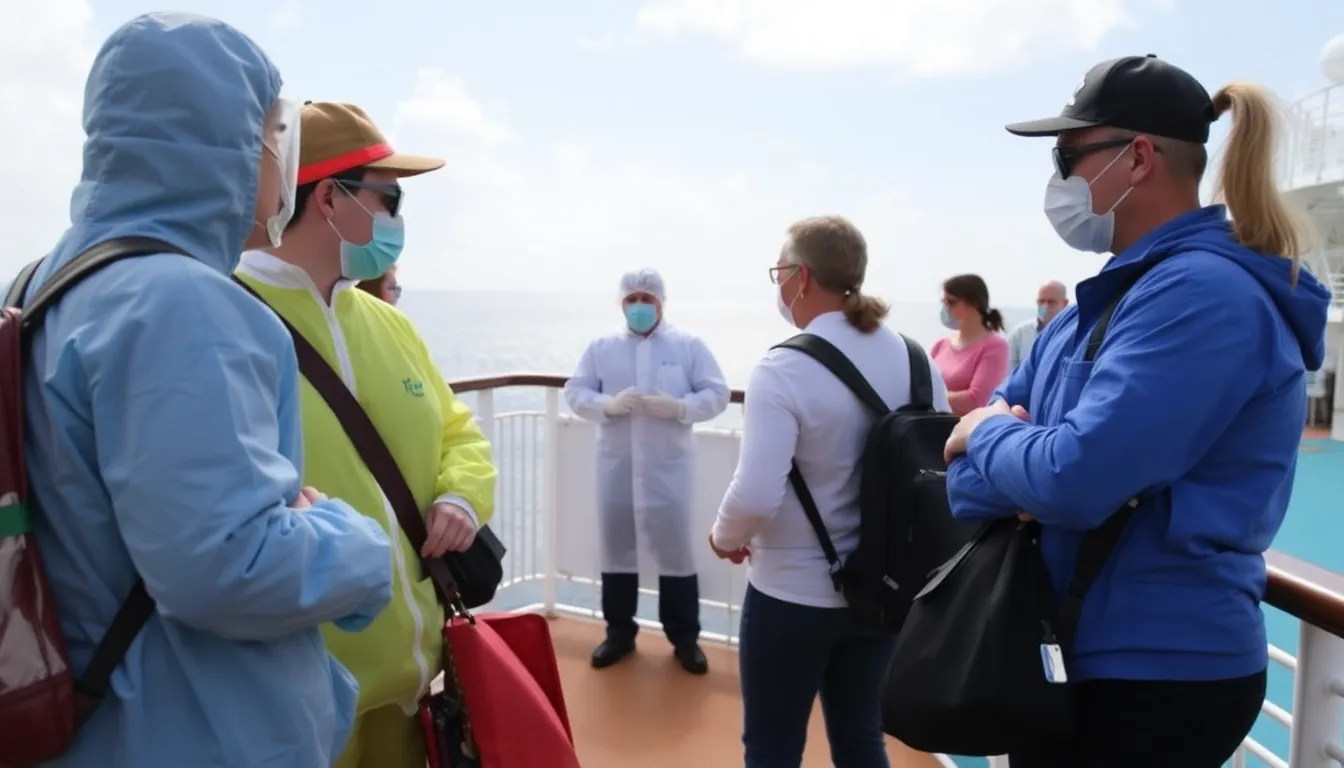 Health officials conducting medical evaluations for passengers who may have been exposed to hantavirus