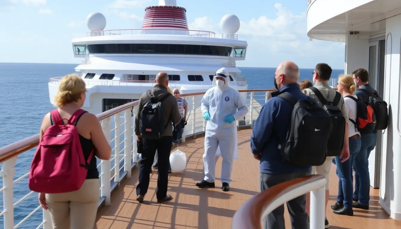 A closeup of rodent droppings in a cruise ship cabin, highlighting the potential source of hantavirus infection