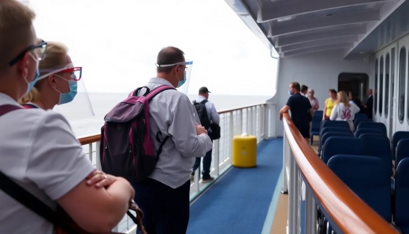 Cruise line representatives addressing the media about new safety protocols and measures to combat zoonotic diseases