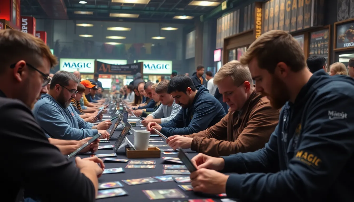 Local gaming shops bustling with activity as they host tournaments and community events, reflecting the growing interest in competitive trading card games