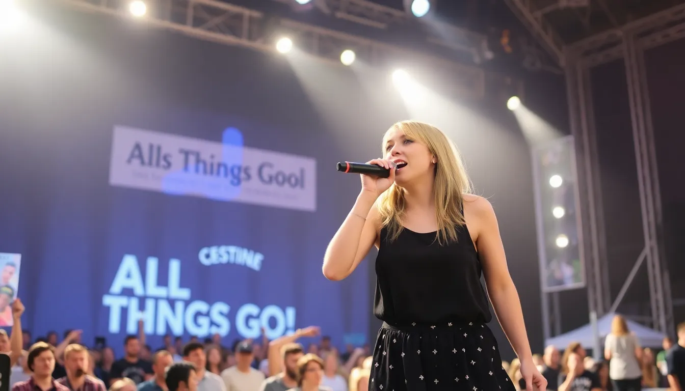 Emerging artist Lola Young delivers an emotionally charged set, highlighting her soulful voice and relatable lyrics, resonating deeply with festivalgoers