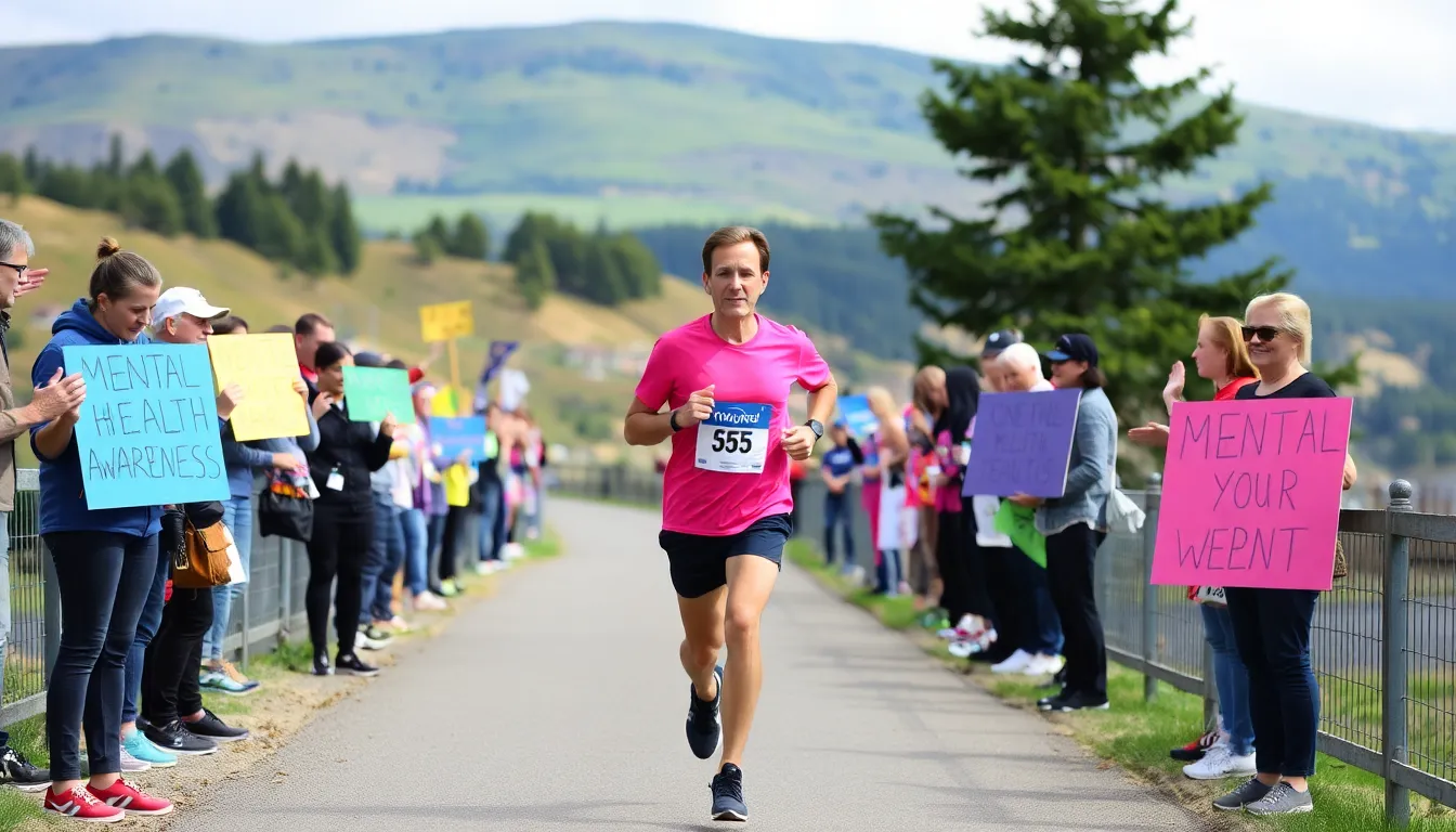 The runner navigating through fatigue and injuries, symbolizing the physical toll of an extraordinary challenge while remaining steadfast in their goal