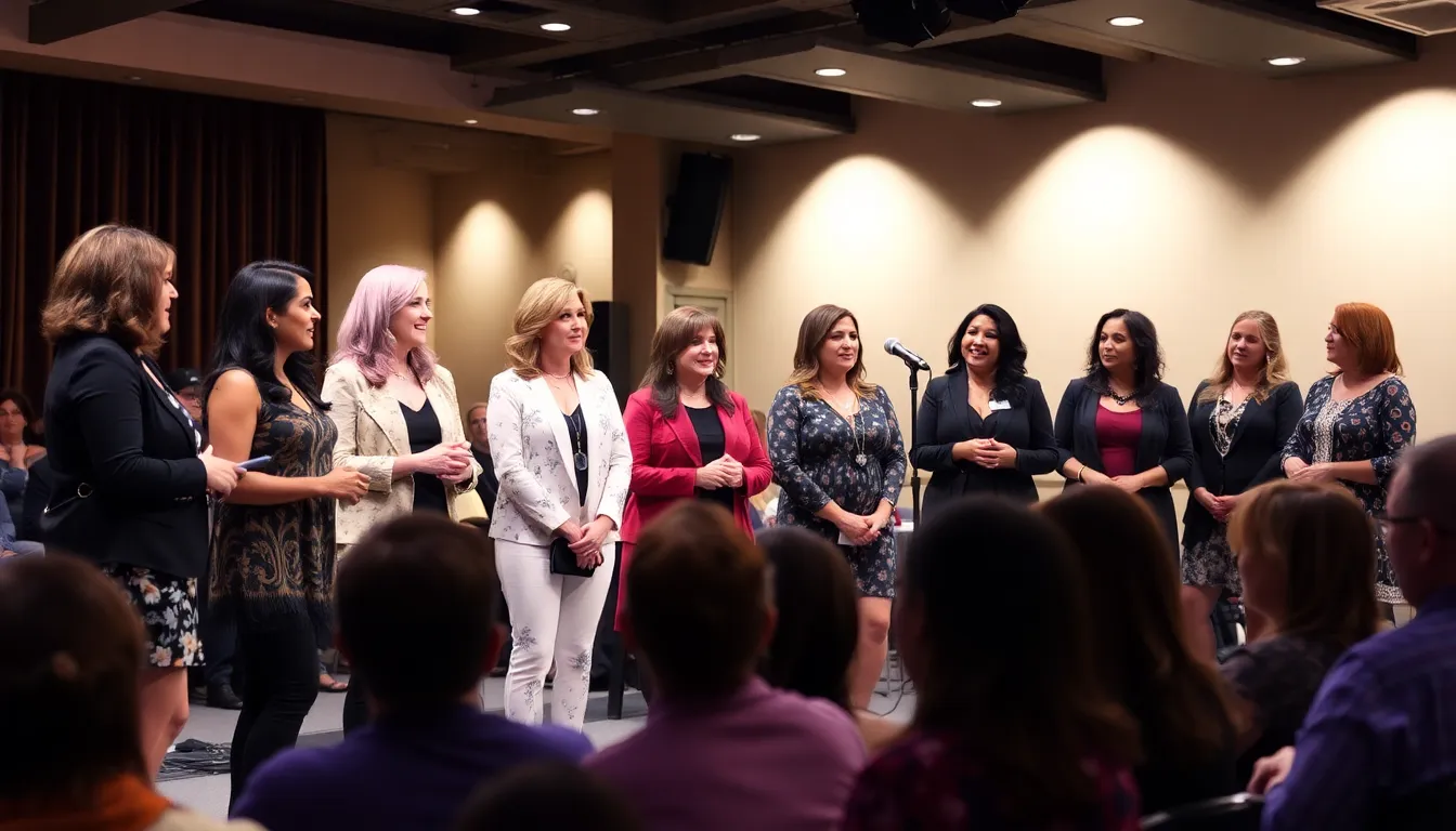A gathering of industry stakeholders engaging in discussions about gender equality and representation in Nashville's entertainment sector