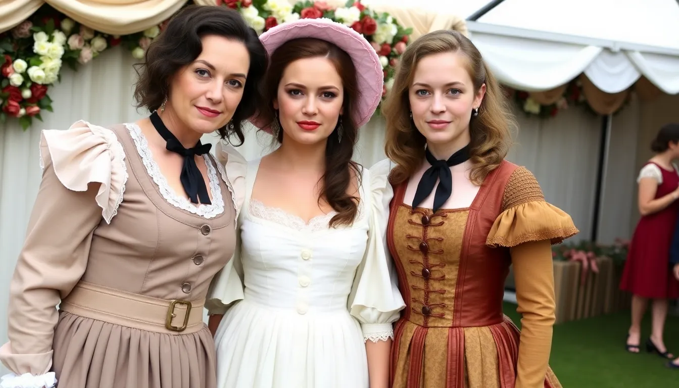 Isabella Rossellini, Emma Laird, and Millicent Simmonds pose together at a press event announcing their roles in the upcoming historical drama Vermillion, set against the backdrop of the Marie Antoinette era.