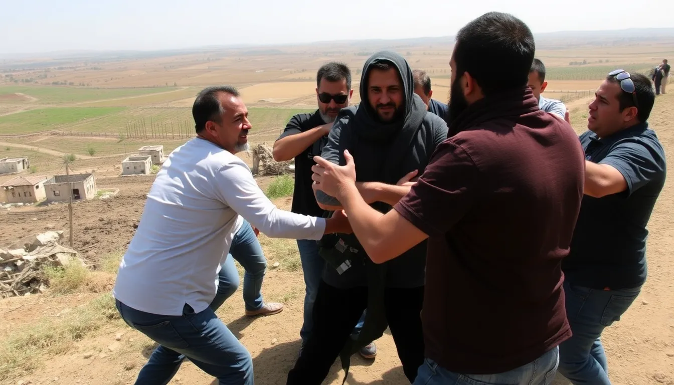 Palestinian agricultural land shows signs of damage following violent encounters with Israeli settlers, emphasizing the impact of ongoing hostilities